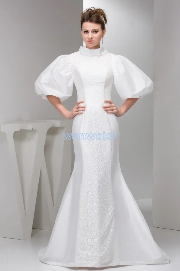 Gratis Verzending 2020 Plus Size Floor Lengte Kleine Trein Formele Lange Mouwen Wit Lange Mermaid Moeder Van De Bruid Jurk jas Gratis Verzending 2020 Plus Size Floor Lengte Kleine Trein Formele Lange Mouwen Wit Lange Mermaid Moeder Van De Bruid Jurk jas