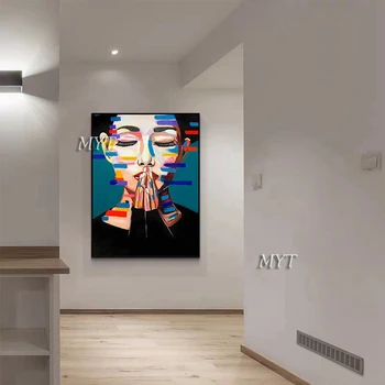 

2020 Paint By Number Cuadros Figure Painting A Woman Puts Her Hands Together On Lips Wall Art Home Decor Picture Canvas Unframe