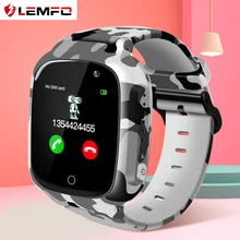 LEMFO Kids Smart Watch Camouflage 2g SIM Card Call GPS Location Voice Chat Pedometer SOS Care For Baby Smart Watch Child
