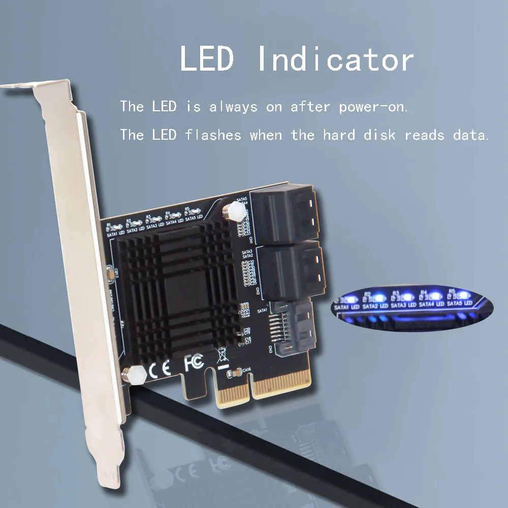 H1111Z плата расширения PCIE SATA контроллер PCI-E SATA концентратор/карты/бумажник карты Высокое качество нейлоновый чехол заграничного паспорта PCIE SATA 3,0 карты 5-Порты SATA3 SSD PCI Express X4 Gen3 адаптер