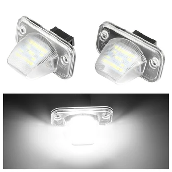

2pcs Error Free 18 SMD White LED License Plate Light Number-plate Lamp Auto Turn Signal For VW Transporter T4 Passat 1990-2003