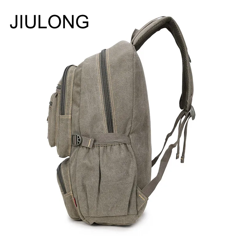 

Jiulong New Style Canvas Backpack Large Capacity Outdoor Backpack Classic Retro Backpack