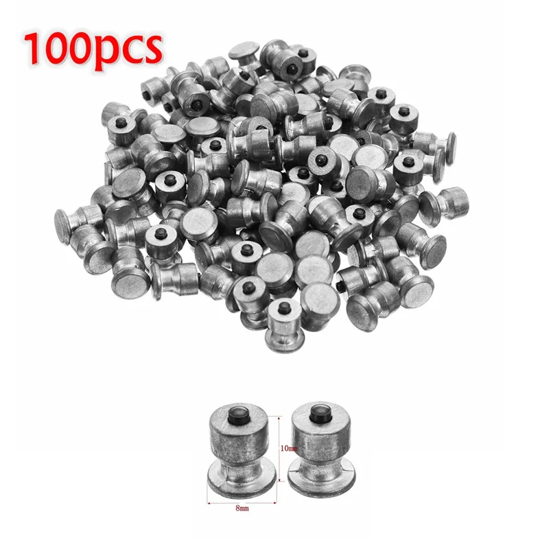 

100pcs Winter Wheel Lugs Car Tires Studs Screw Snow Spikes Wheel Tyre Snow Chains Studs For Shoes ATV Car Motorcycle Tire 8x10mm