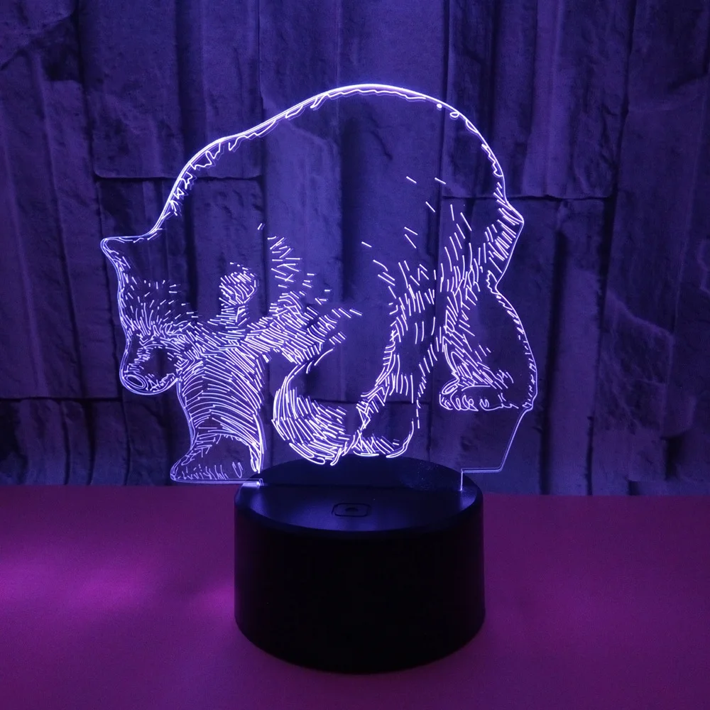 Светодиодный ночник с 3d моделированием украшение для спальни и дома симпатичным