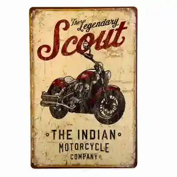 

The Indian Motorcycle Car Motor Sign Metal Tin Art Plaque Garage Decor