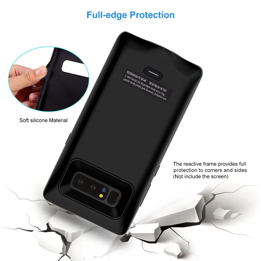 5500 мАч зарядное устройство чехол для samsung Galaxy Note8 зарядное устройство power Bank чехол для samsung Galaxy Note9 Внешнее зарядное устройство