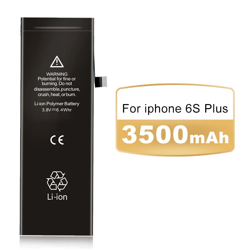 Новая Высокая емкость для Apple iPhone 6/6s/6plus/6s plus, батарея+ Подарочные Инструменты для ремонта - Цвет: 3500mAh For i6s Plus