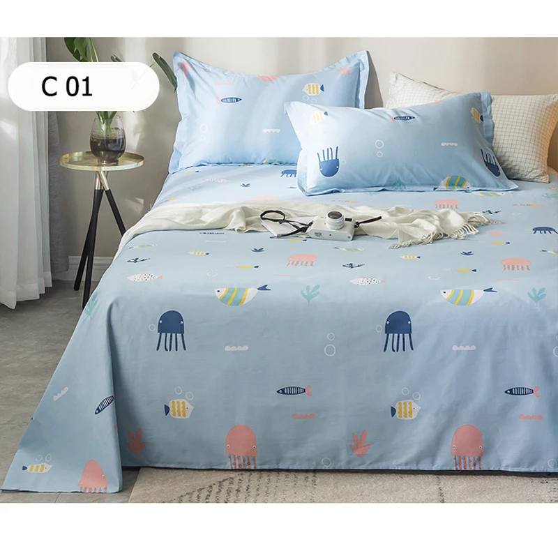 Cotton Cartoon Bed Sheets For Kids Baby Girl Boy 100 Cotton