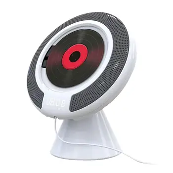 

Portable CD Player Bluetooth Speaker Record Player Wall Mountable CD Music Player FM Radio with LED Display