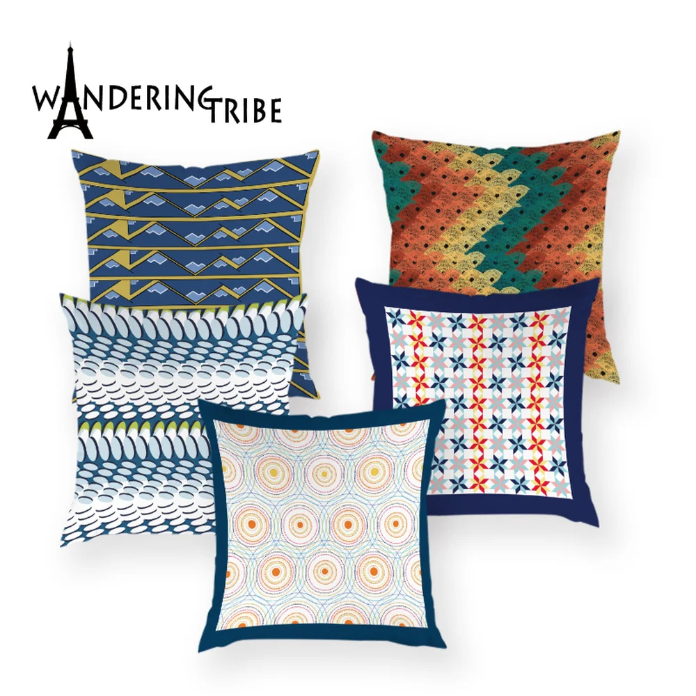 

Morocco Line Throw Pillow Cover Colorful Stripe Cushion Case Geometric Spray Decorative Square Luxury Pillow Cushions Covers