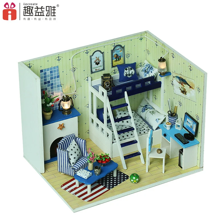 Креативные 3D кукольные домики Diy Модель игрушки кукольный дом Миниатюрный Diy кукольный домик Miniatura набор игрушек для детей подарок