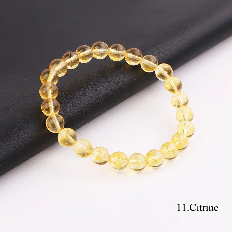 100% Natural Stone Women Bracelet Birthstone 8MM Stone Beaded Elastic Bracelet Lady Women Jewelry Gift - Image 6