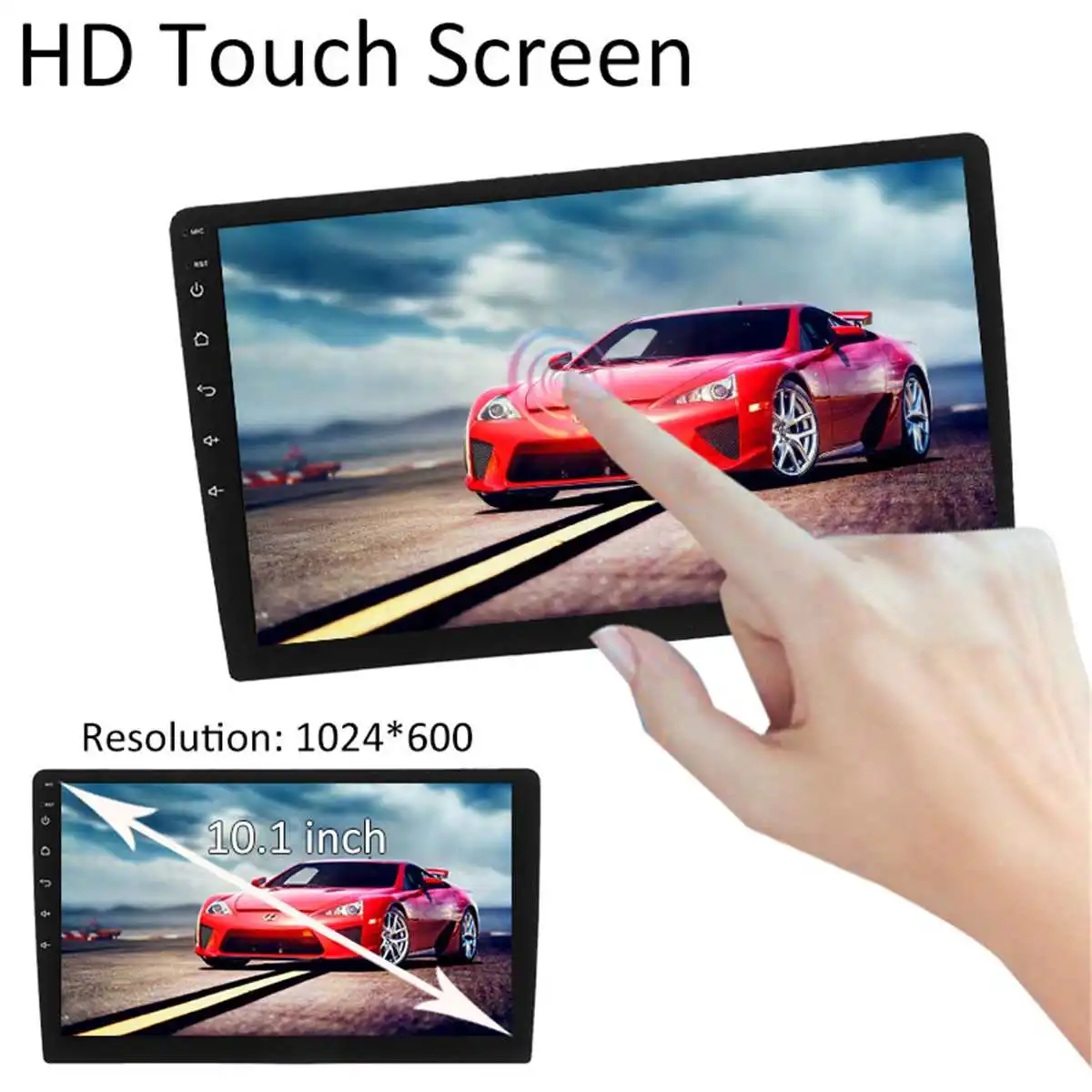  9 Inch 2 DIN Quad Core 16GB Car Truck GPS Navigation bluetooth Capacitive Screen WIFI FM Navigator 