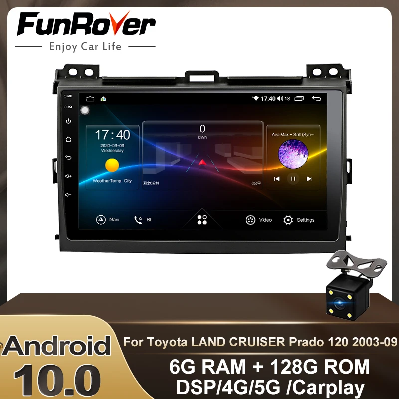 Funrover Восьмиядерный автомобильный радио мультимедиа 2 din android 10 0 видео плеер