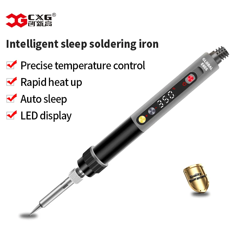 Cxg E60s Lutownica Funkcja Uspienia Cyfrowy Wyswietlacz Regulator Temperatury Profesjonalny Elektryczny Lutownica Cyny Narzedzie 220v 60w Electric Soldering Irons Aliexpress