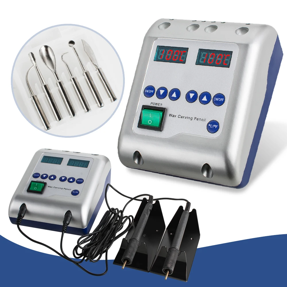 

Dental Lab Electric Wax Waxer Machine with 6 Wax Tip Double Carving Pen