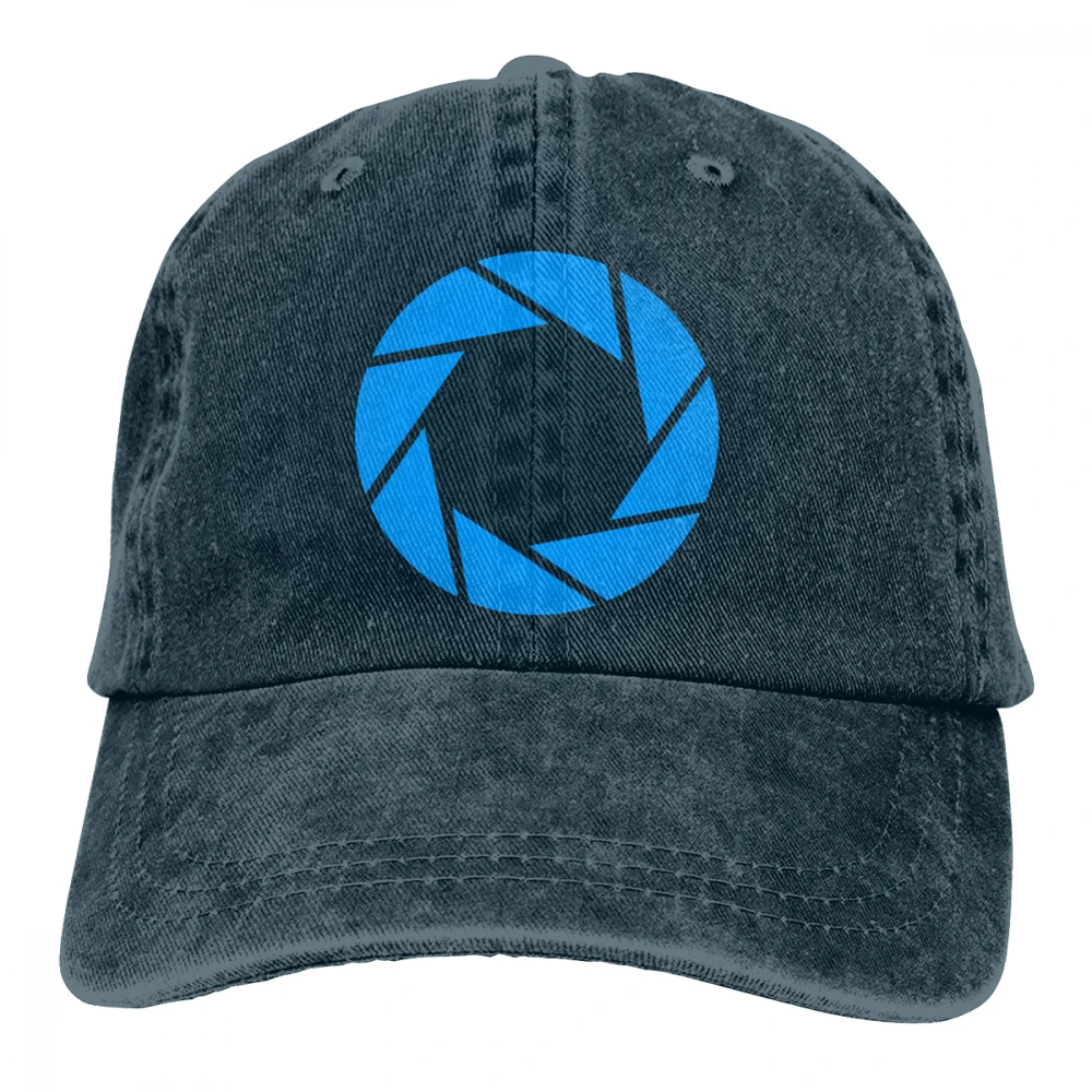 Aperture Science Portal Casquette черные унисекс Мужские Женские джинсовые бейсболка с ремешком кепки Регулируемая шляпа для гольфа папа