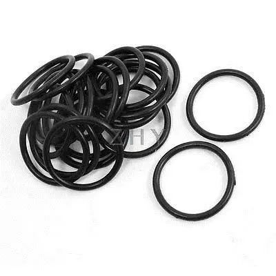 

20 Pcs Mechanical Rotary Shaft Black Rubber Oil Seal Rings 28 x 2.4mm