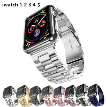 

Stainless Steel Strap For Apple Watch 44MM 42MM 40MM 38MM iWatch Series 5 4 3 2 1 Metal Watchband Bracelet Band Replacement Link