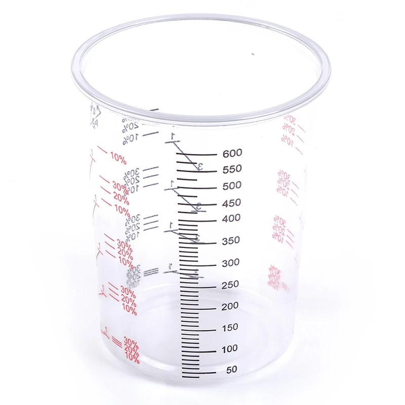 10pcs Paint Mixing Calibrated Cup Plastic Paint Mixing Cups 600ml Mixing Pots For Accurate Mixing of Paint and Liquids