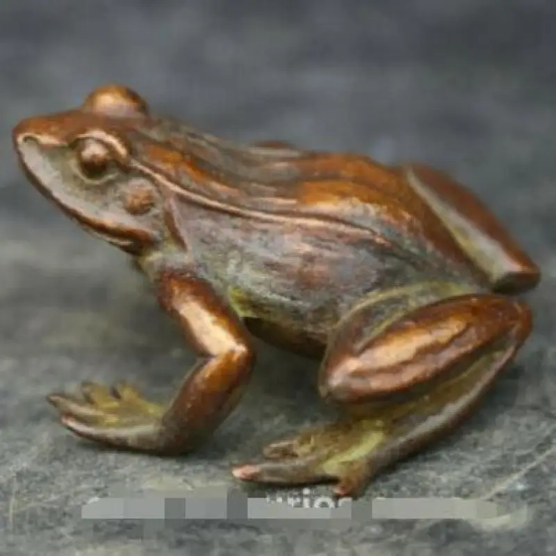 

57MM Collect China Bronze Unique Mascot Frog Conforming To Good Taste Statue