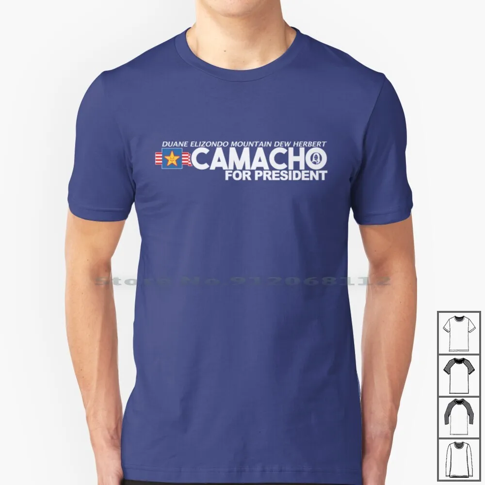 Idiocracy-Camacho Per Il Presidente T Shirt 100% Cotone Presidente Camacho Idiocracy Terry Cremw Mountain Dew Carts Junior Luke