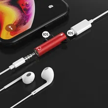 Aux аудио адаптер для iPhone X 8 7 Plus 11pro сплиттер 2 в 1 Наушники и зарядный кабель для iPhone XR Xs Max USB адаптер