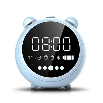 

Multi-Function LED Digital Alarm Clock Night Light Subwoofer TWS Stereo Bluetooth Speaker FM Radio Support Hands-Free Calling
