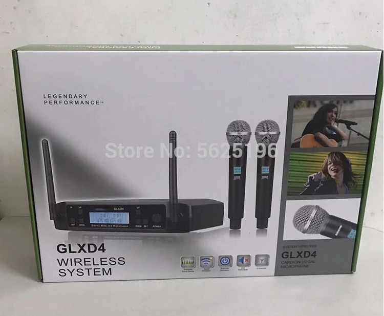 Top quality GLXD4 GLXD24 GLXD wireless microphone system mic for karaoke and speech with Beta58 and S.M58 mic