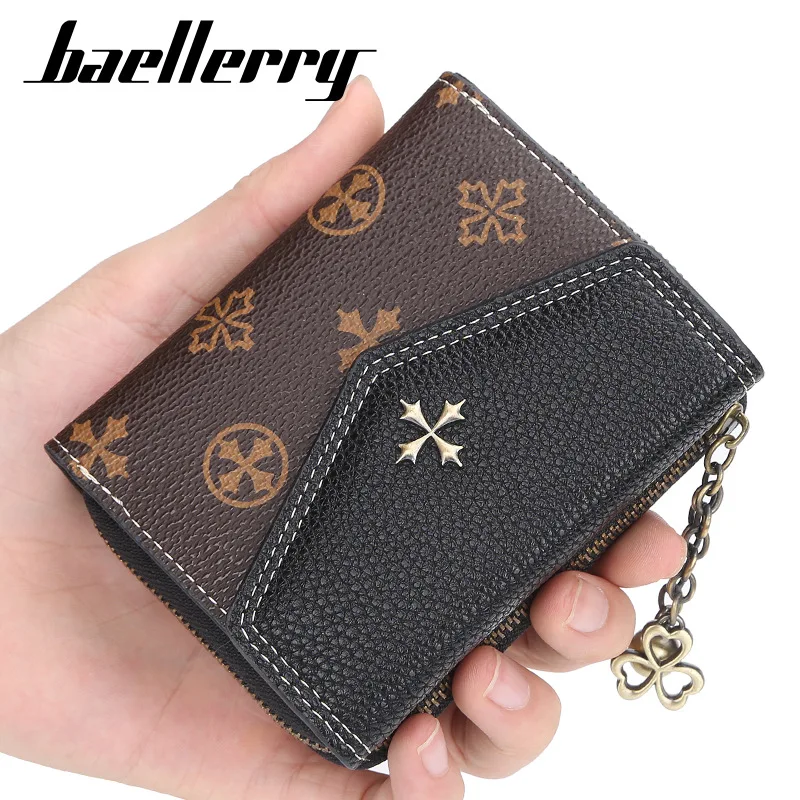 

Baellerry Women Short Zipper Wallets Women Leather Purses Hasp Wallet Female Small Coin Purse Leather Carteira Feminina