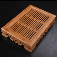Элегантный чайный поднос Gongfu бамбуковый для чая 14 &quotX 10