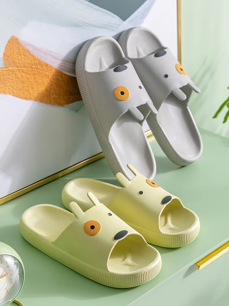 Lady Sandals In The Summer Of Household Indoor Cute Couple  Anti-skid Bathroom Shower Bath Mute Boy Cool Slippers