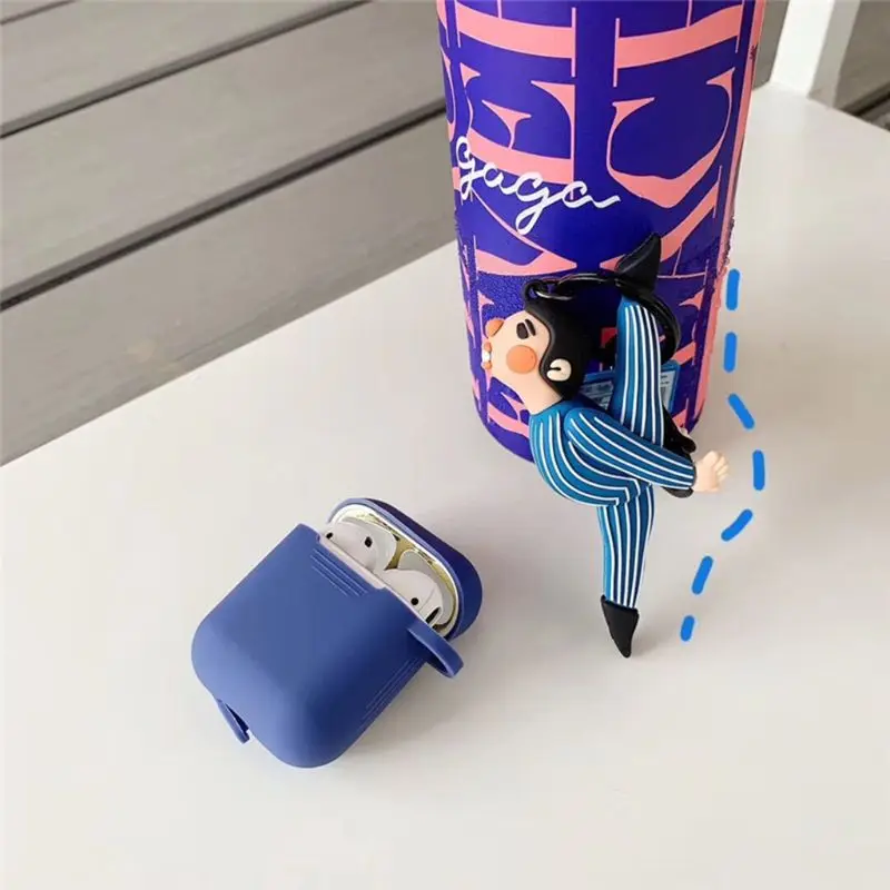 Чехол для AirPods с мультяшным рисунком, защитный чехол для беспроводных наушников, чехол для Airpods 12 - Цвет: 1