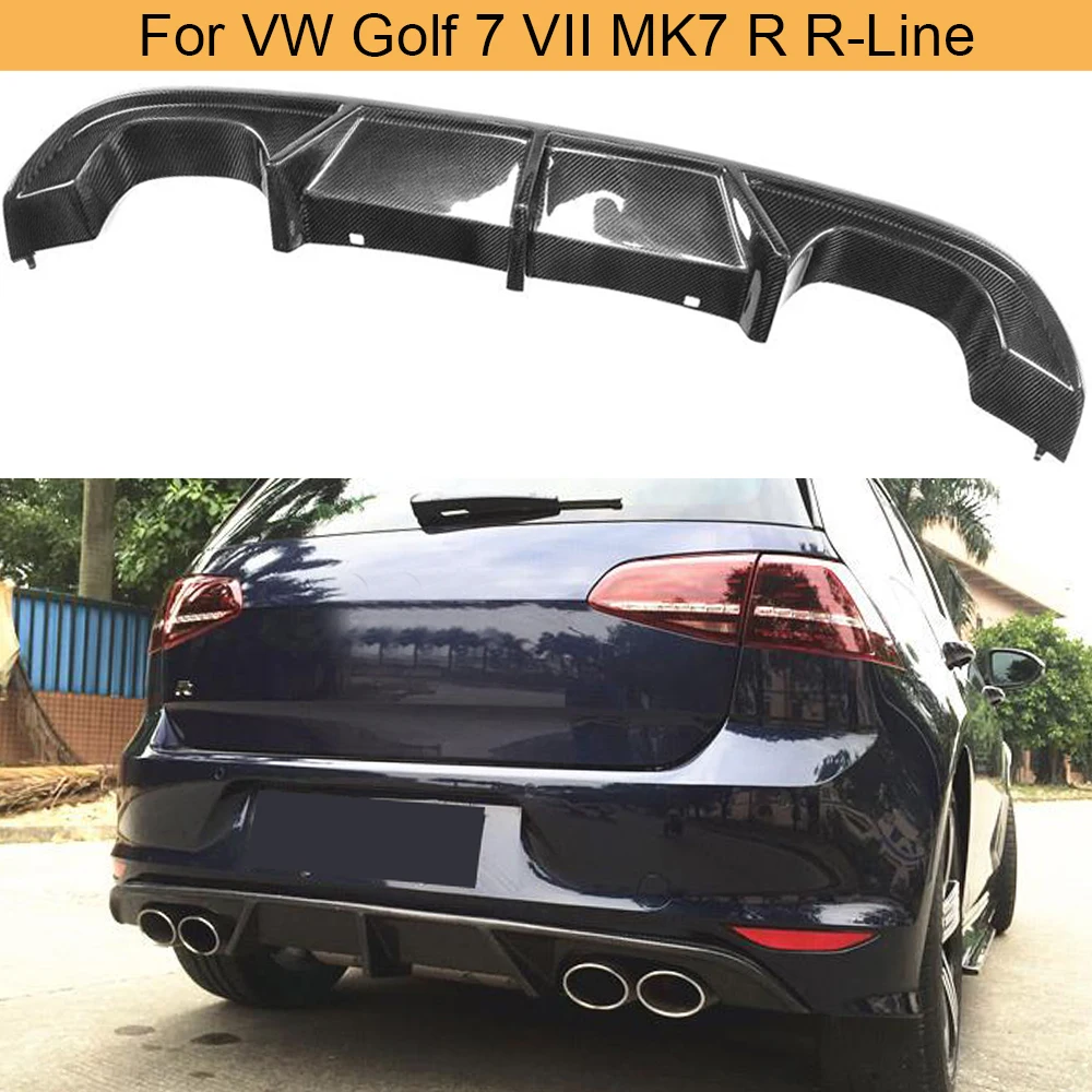Диффузор для заднего бампера из углеродного волокна спойлер Volkswagen VW Golf 7 MK7 R Line