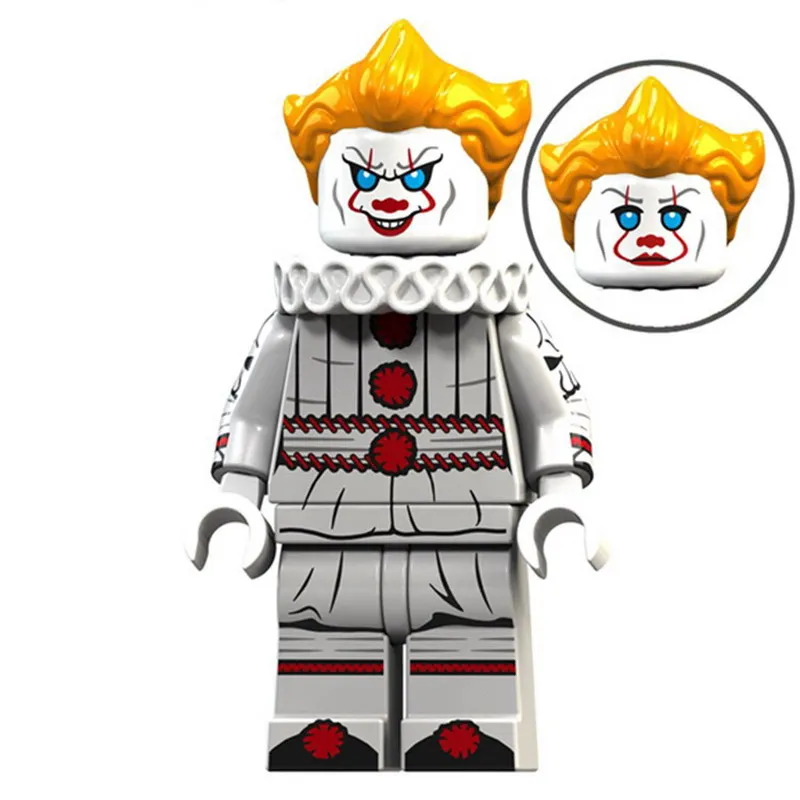 8 шт. Хэллоуин фильм ужасов Pennywise клоун Джордж Беверли выбран Jacobs модель строительные блоки Фигурки игрушки для детей