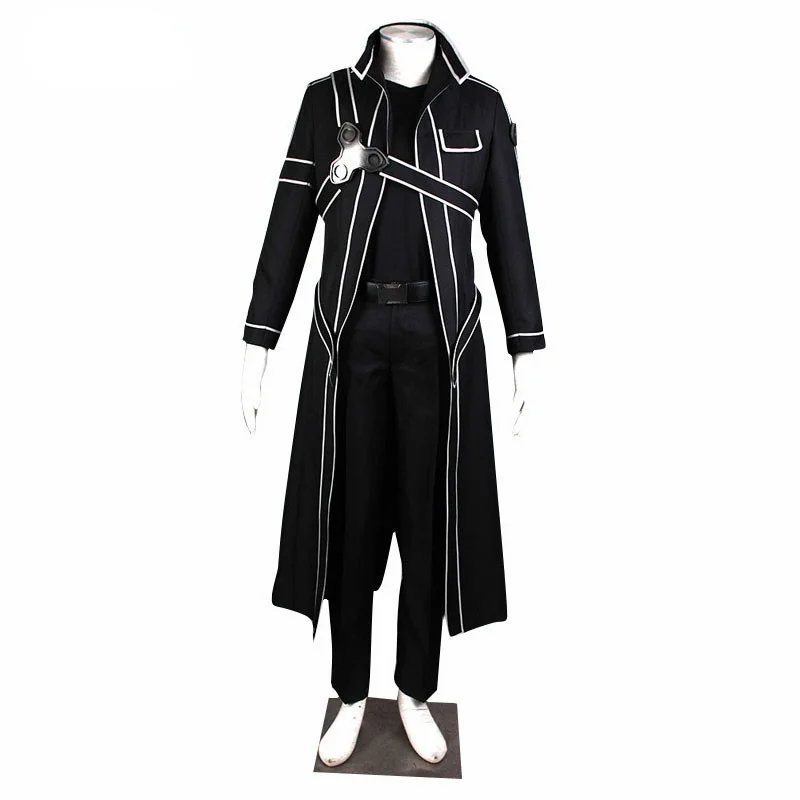 

Sword Art Online Kirito Cosplay Costume SAO Kirigaya Kazuto Black Halloween Adult Cosplay Costume