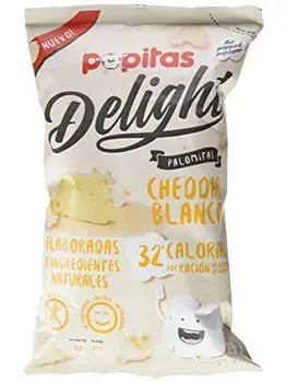 

Popitas - Palomitas Expansionadas con Sabor a Queso Delight Cheddar - Bolsa de 70 Gramos.