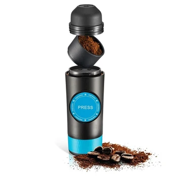 

2 in 1 Capsule & Ground Mini Espresso Portable Coffee Maker Hot and Cold Extraction USB Electric Coffee Powder Making Machine