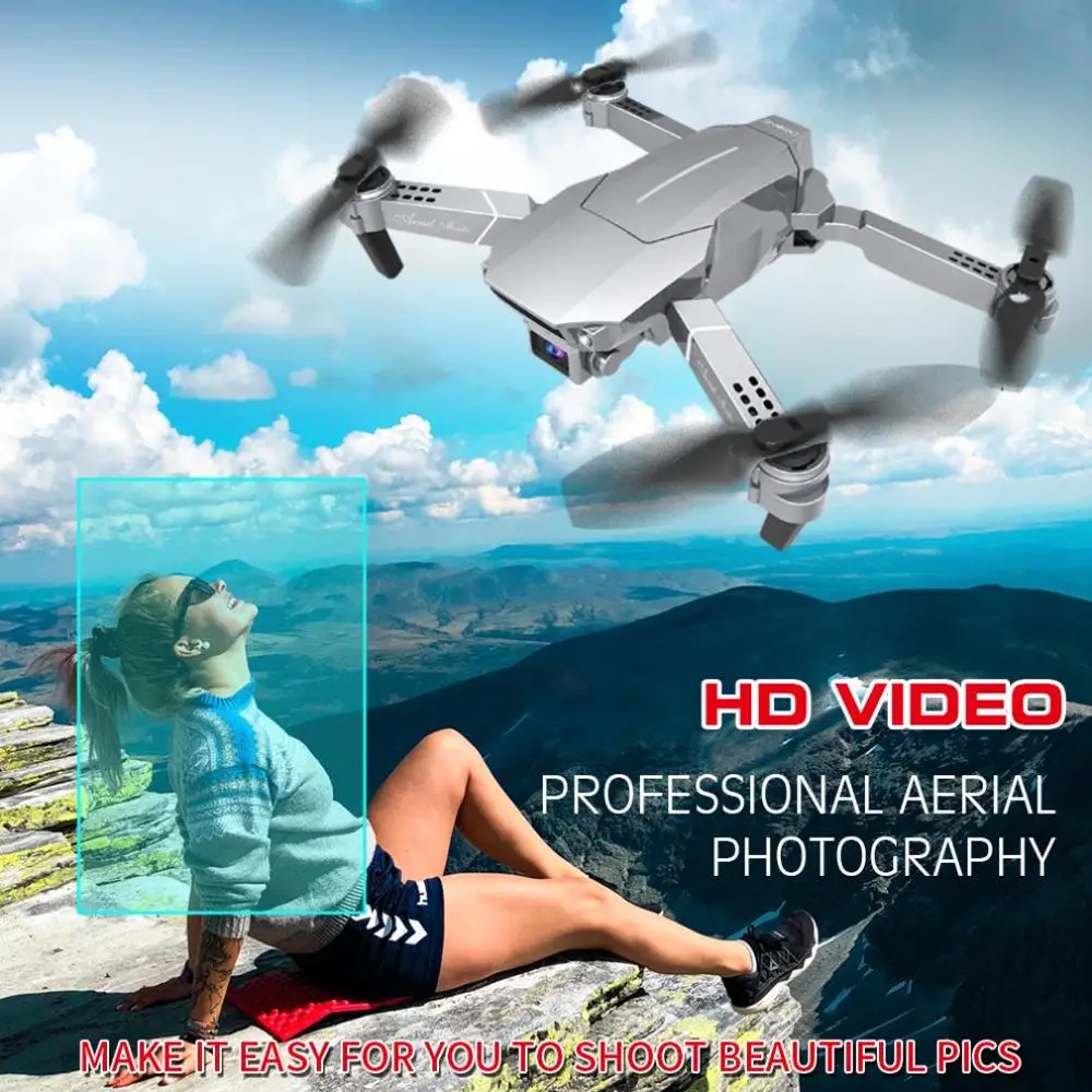 E98 четырехосевой беспилотный складной Дрон с фиксированной высотой 2MP/5MP/4K HD