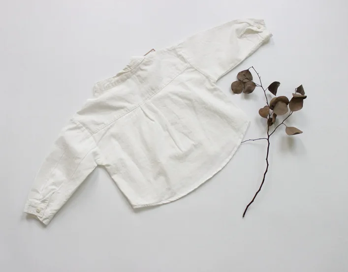 Boys Long Sleeve Shirts Spring Korean Style Baby Boys Cotton Linen Loose Tops Bat Sleeve Children Shirts