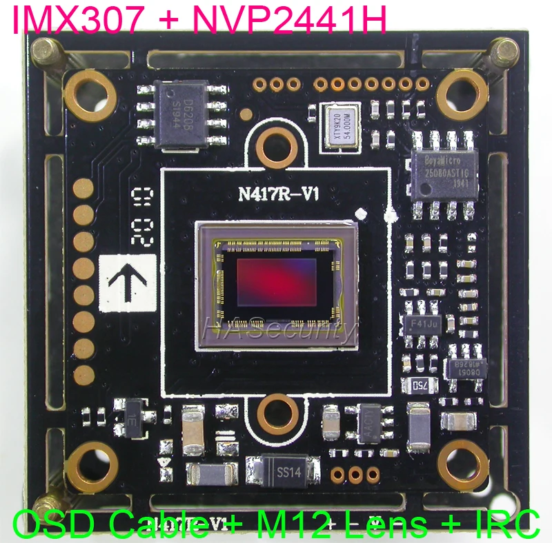 AHD H (1080P) / CVBS(D1) 1/2.8 &quotSTARVIS IMX307 CMOS сенсор + NVP2441 CCTV модуль камеры PCB плата OSD кабель