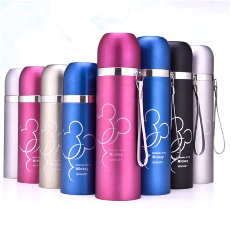 350mL-500mL-Disney-Mickey-Cartoon-Cup-Vacuum-Insulation-Water-Bullet-Bottle-Stainless-Steel-Thermos-Cups-Portabl