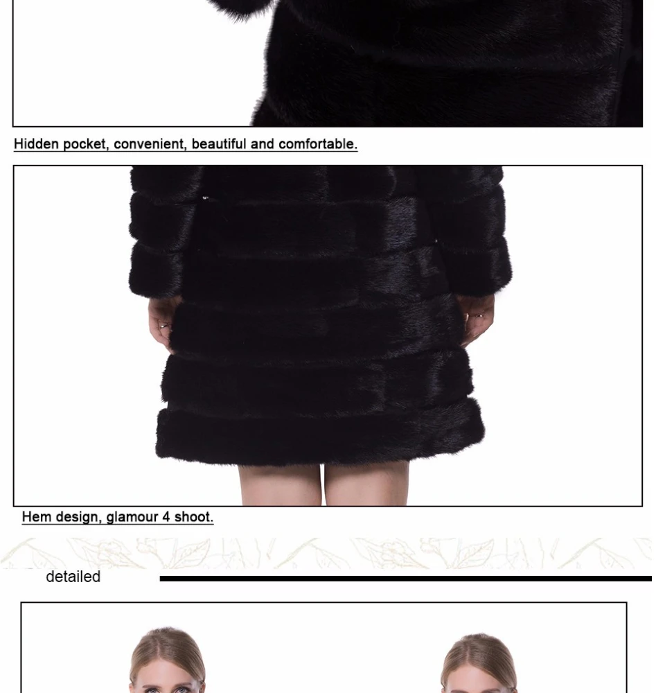 Cheap Real Mink Fur Coat Winter Long Natural Fur Mink Coats And Jacket Black Transformer Warm Women Clothes 2019 Vintage Plus Size 7XL 15