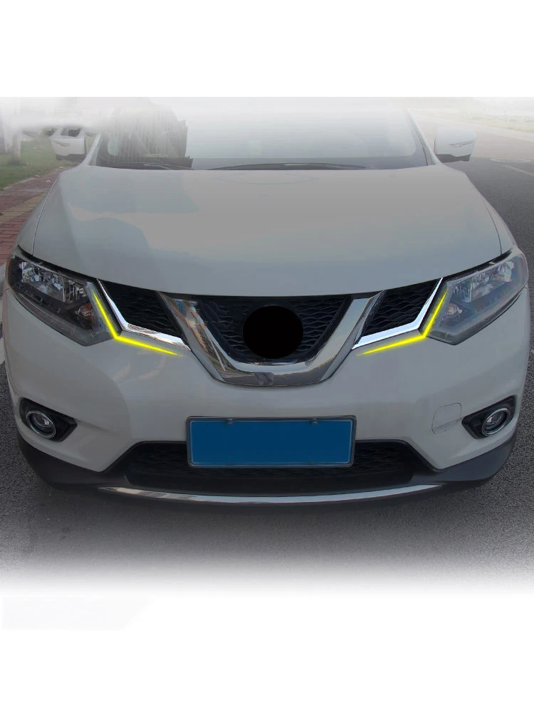 Декоративные наклейки на переднюю решетку радиатора для Nissan X-trail X Trail Xtrail Rogue T32 2014