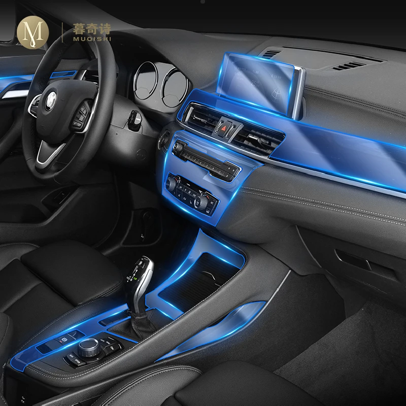 Для BMW F39 F48 X1X2 2016 2020Car интерьер центральной консоли прозрачная защитная пленка TPU