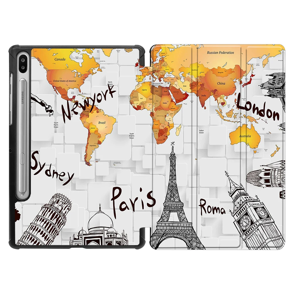 SS18 Чехол MTT для samsung Galaxy Tab S6 10,5 '' SM-T860 T865 T867 тонкий смарт-чехол из искусственной кожи с Откидывающейся Крышкой и функцией автоматического сна/пробуждения - Цвет: SS18