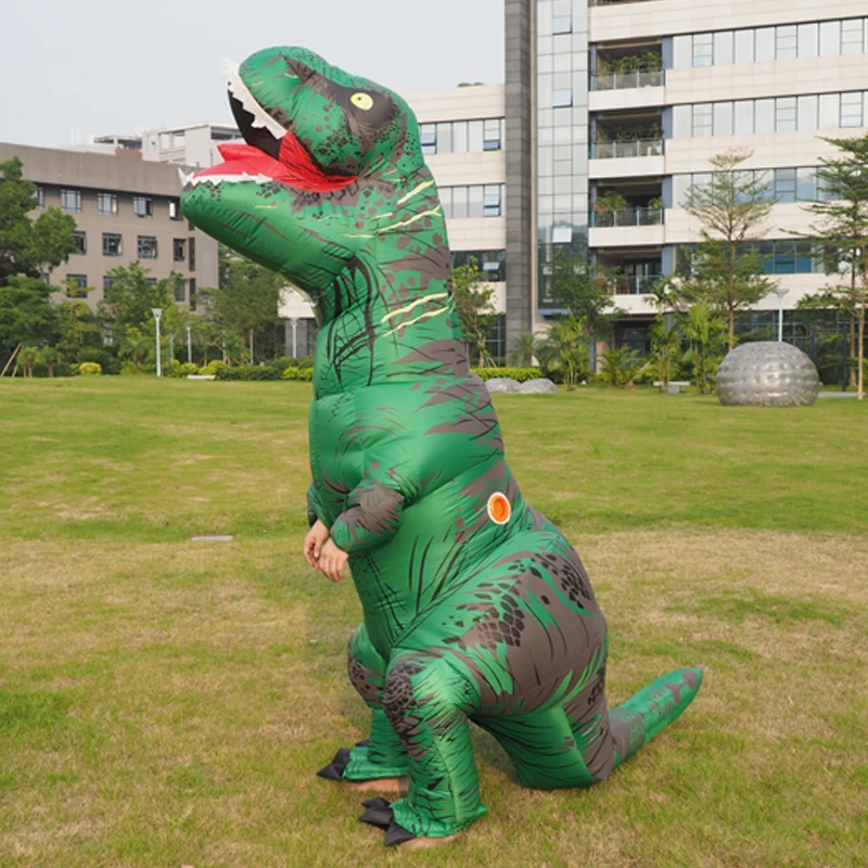 Anime Cospaly Dinosaur Inflatable Willy Costume Adult Halloween Fancy Dress Full Body Suit Battery Fan Operated Inflating T Rex (6)