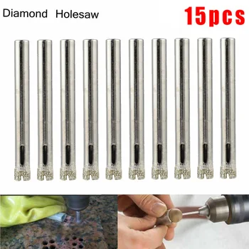 

15 Pieces Set 6mm Diamond Hole Saw For Tile Glass Slate Porcelain Rock Marble Drilling Bit Tools Drill Bits