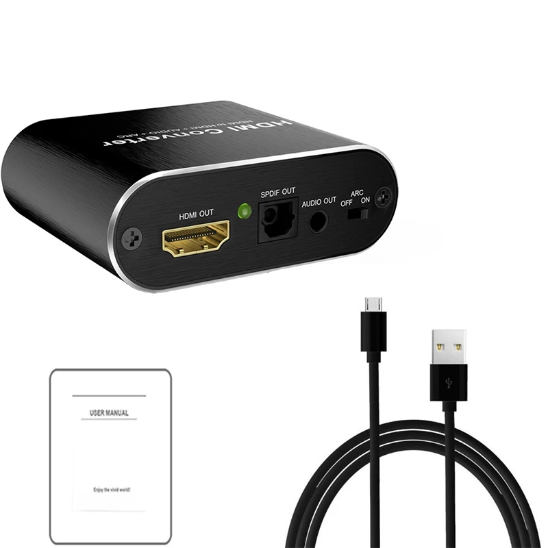 HDmatters 4K HDMI аудио экстрактор SPDIF+ стерео аудио выход поддерживает полный HD1080p