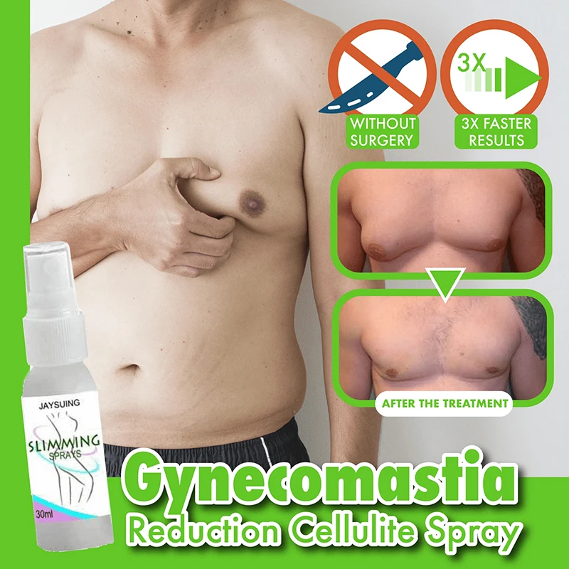 Newly Gynecomastia Reduction Cellulite Spray Men's Muscle Accelerator Sprayer 30ml Natural Extracts for Tightening Muscle 1